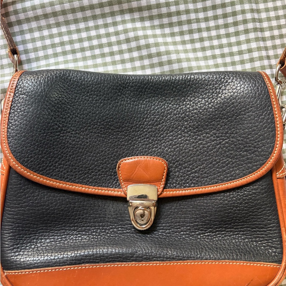 Dooney & Bourke Black and Brown Leather Bag